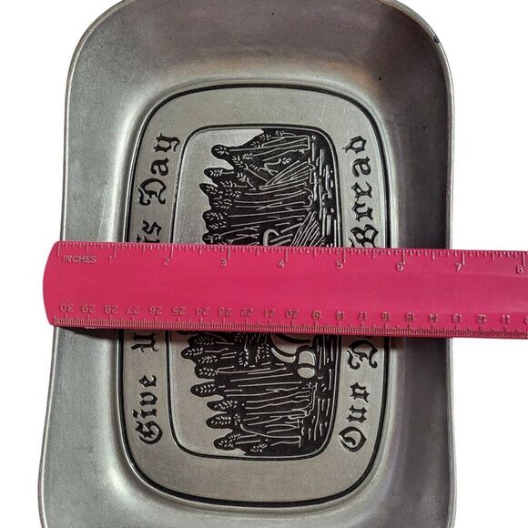 Vintage Country Ware Wilton Armetale "Give Us This Day Our Daily Bread" Plate - Picture 6 of 6